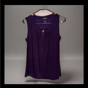 Soho Women's Deep Purple Sleeveless Blouse